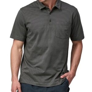 Patagonia Men's Dark Striped Polo Shirt